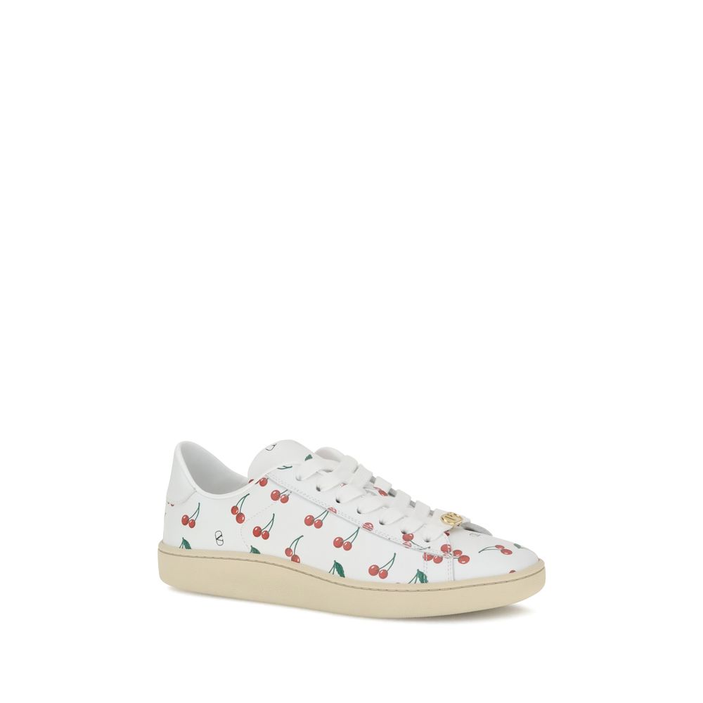 Valentino Garavani White Calf Leather Bos Taurus Low Top Sneakers | Regal Royce