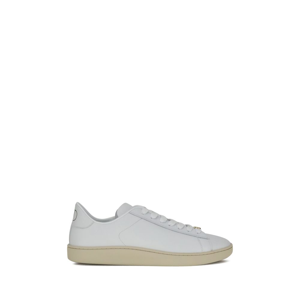 Valentino Garavani White Calf Leather Bos Taurus Low Top Sneakers | Regal Royce