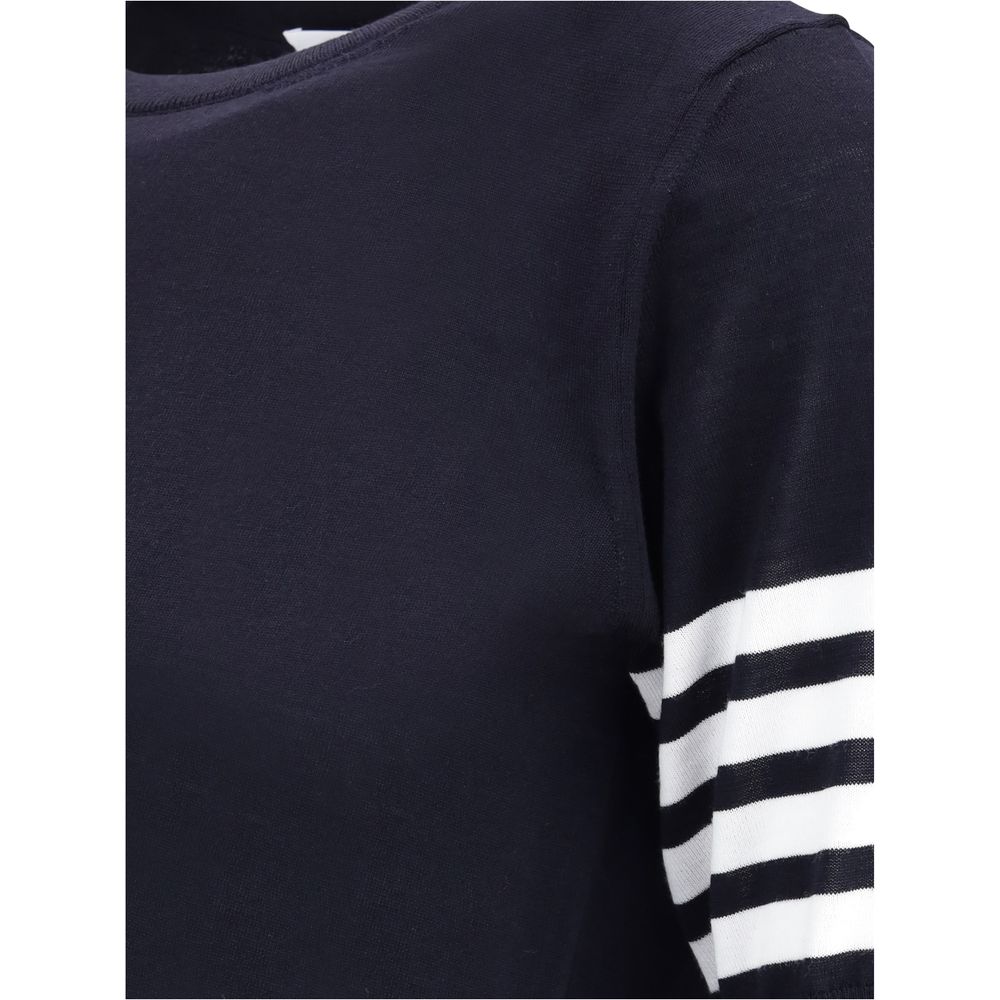 Thom Browne Black Fleece Wool T-Shirt