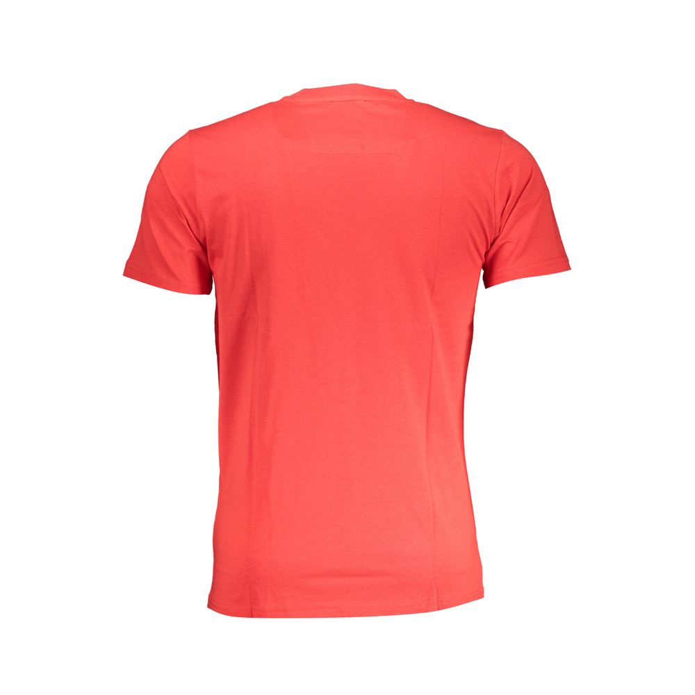 Cavalli Class Rosso Cotton Men T-Shirt | Regal Royce