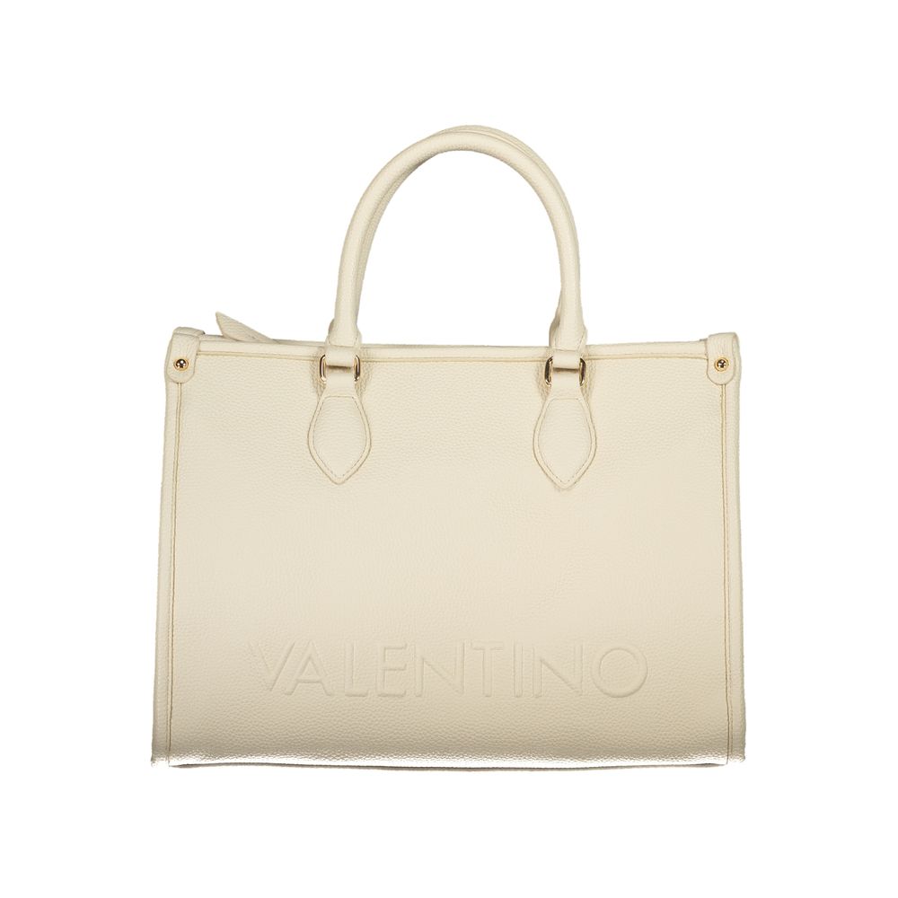 Mario Valentino Beige Polyurethane Women Handbag | Regal Royce
