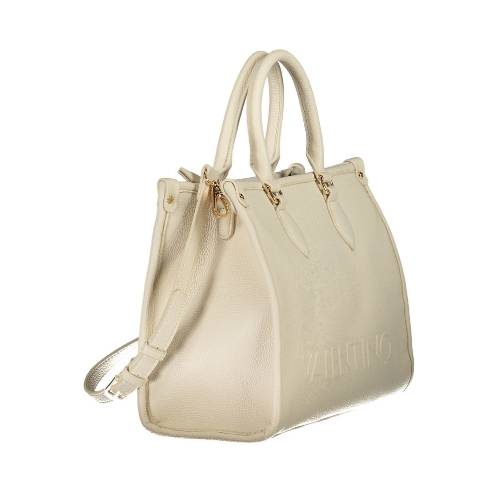 Mario Valentino Beige Polyurethane Women Handbag | Regal Royce