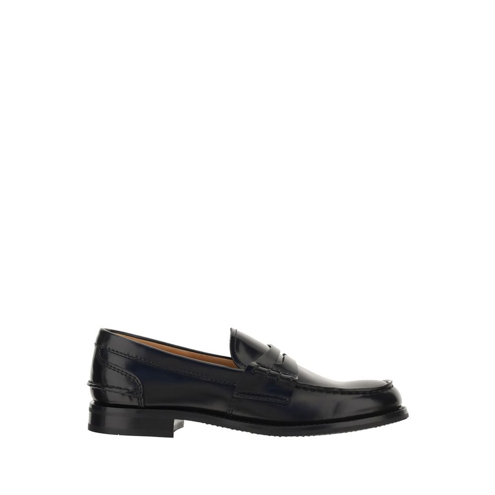 Church's Black Calf Leather Bos Taurus Slip-On Loafers | Regal Royce