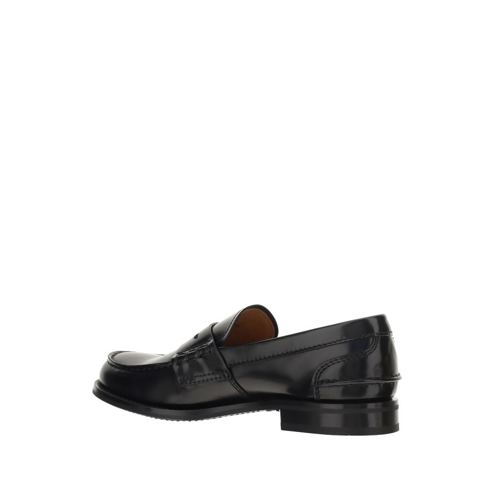 Church's Black Calf Leather Bos Taurus Slip-On Loafers | Regal Royce
