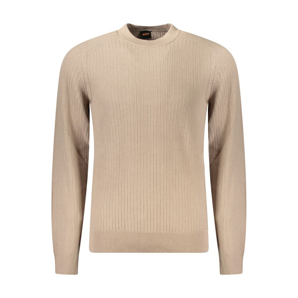 Hugo Boss Beige Cotton Men Sweater | Regal Royce