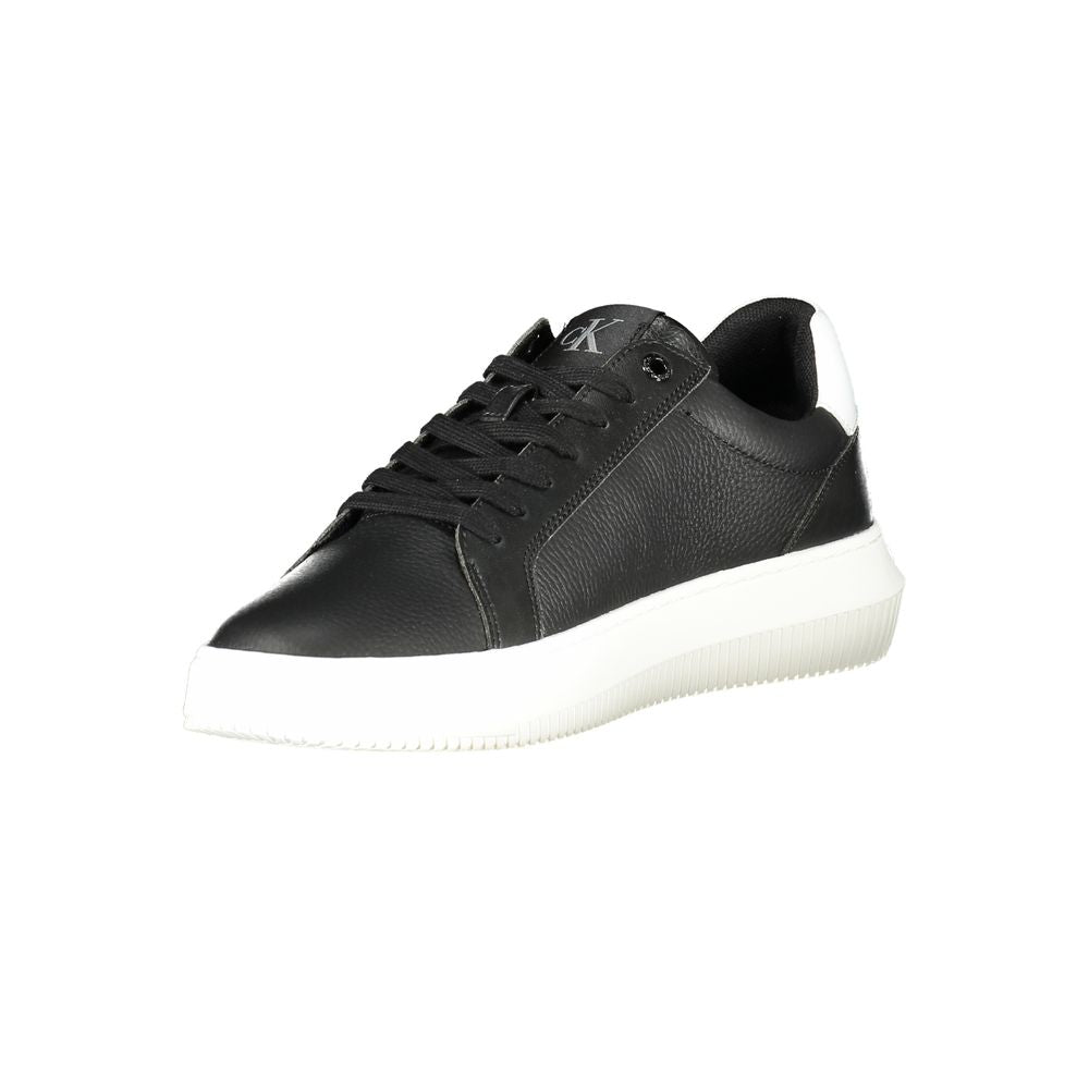 Calvin Klein Black Leather Men Sneaker | Regal Royce