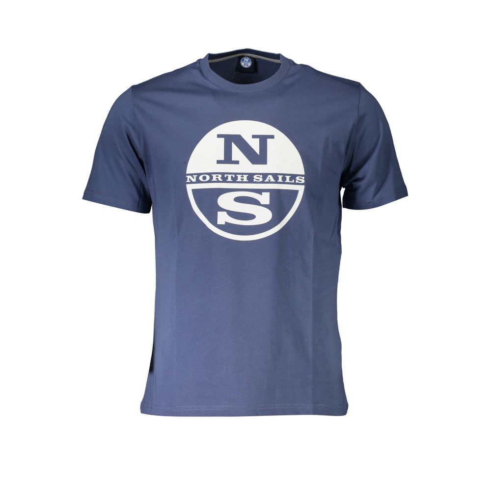 North Sails Blu Cotton Men T-Shirt | Regal Royce