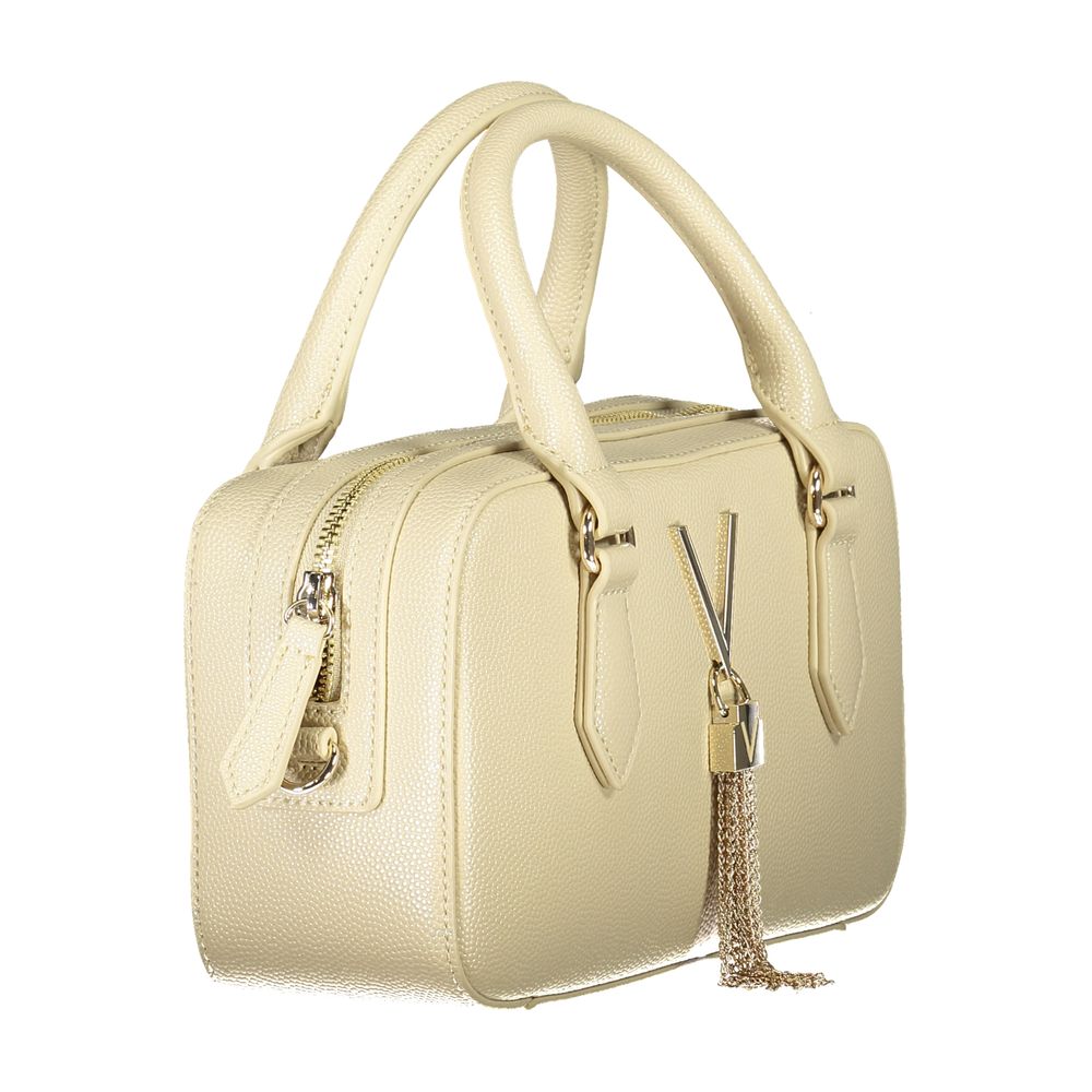 Mario Valentino Beige Polyurethane Women Handbag | Regal Royce