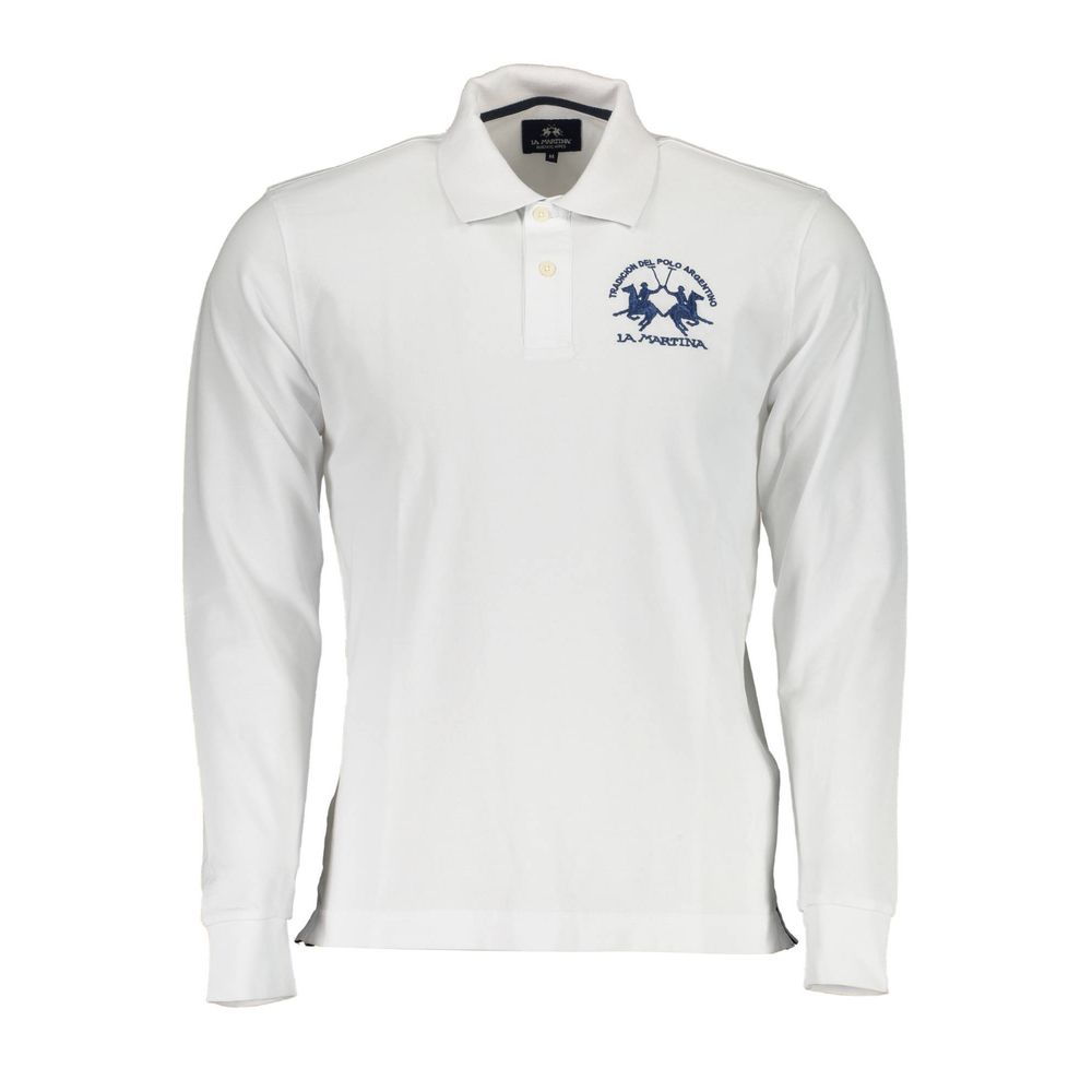 La Martina Elegant Long-Sleeved Polo with Contrast Detailing | Regal Royce