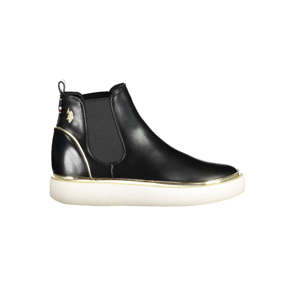 U.S. POLO ASSN. Black Polyester Women Ankle Boot | Regal Royce