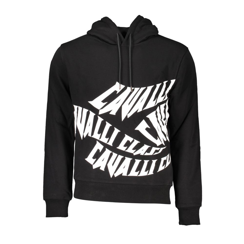 Cavalli Class Black Cotton Men's Sweatshirt | Regal Royce