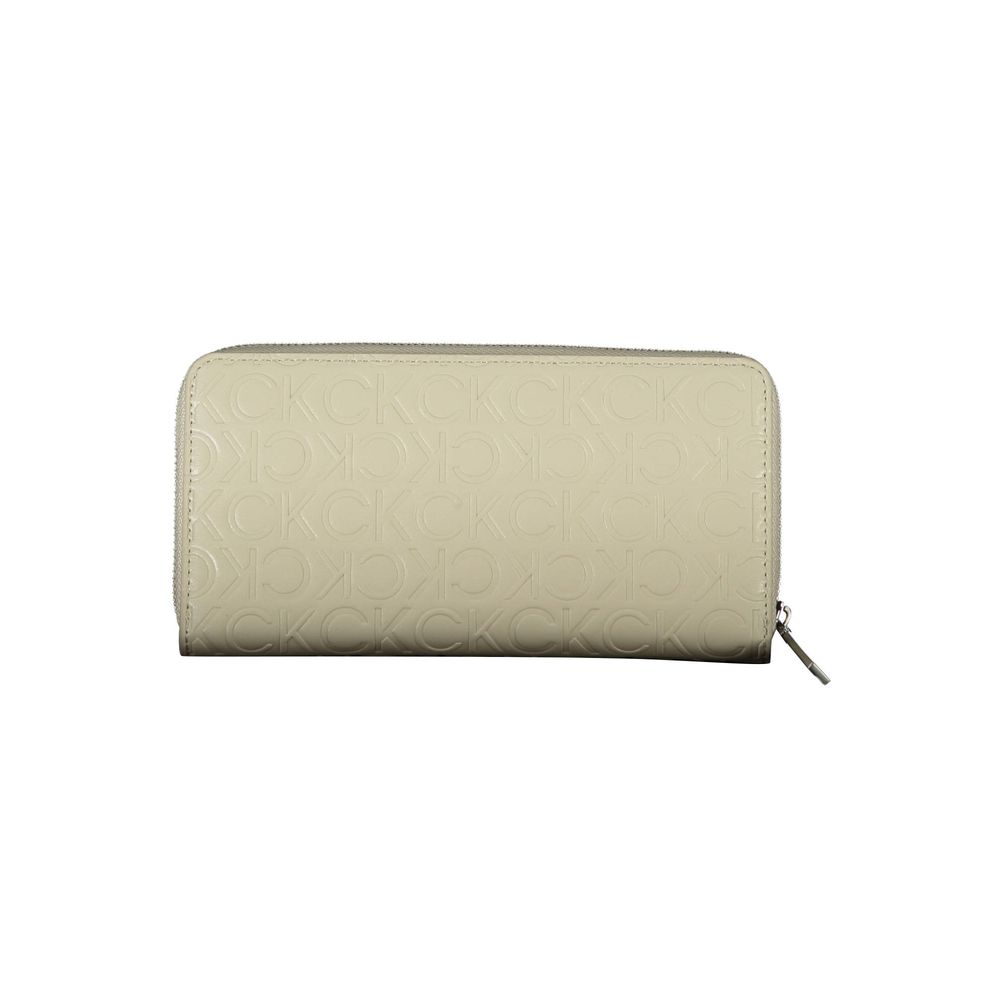 Calvin Klein Beige Polyurethane Women Wallet | Regal Royce