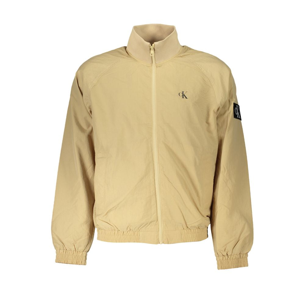 Calvin Klein Beige Polyamide Men Jacket | Regal Royce