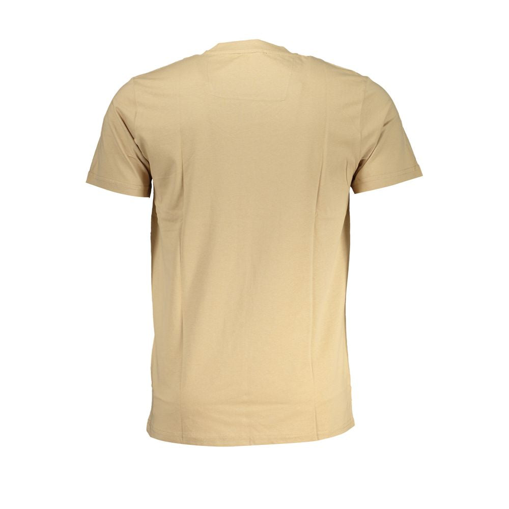Cavalli Class Beige Cotton Men T-Shirt | Regal Royce