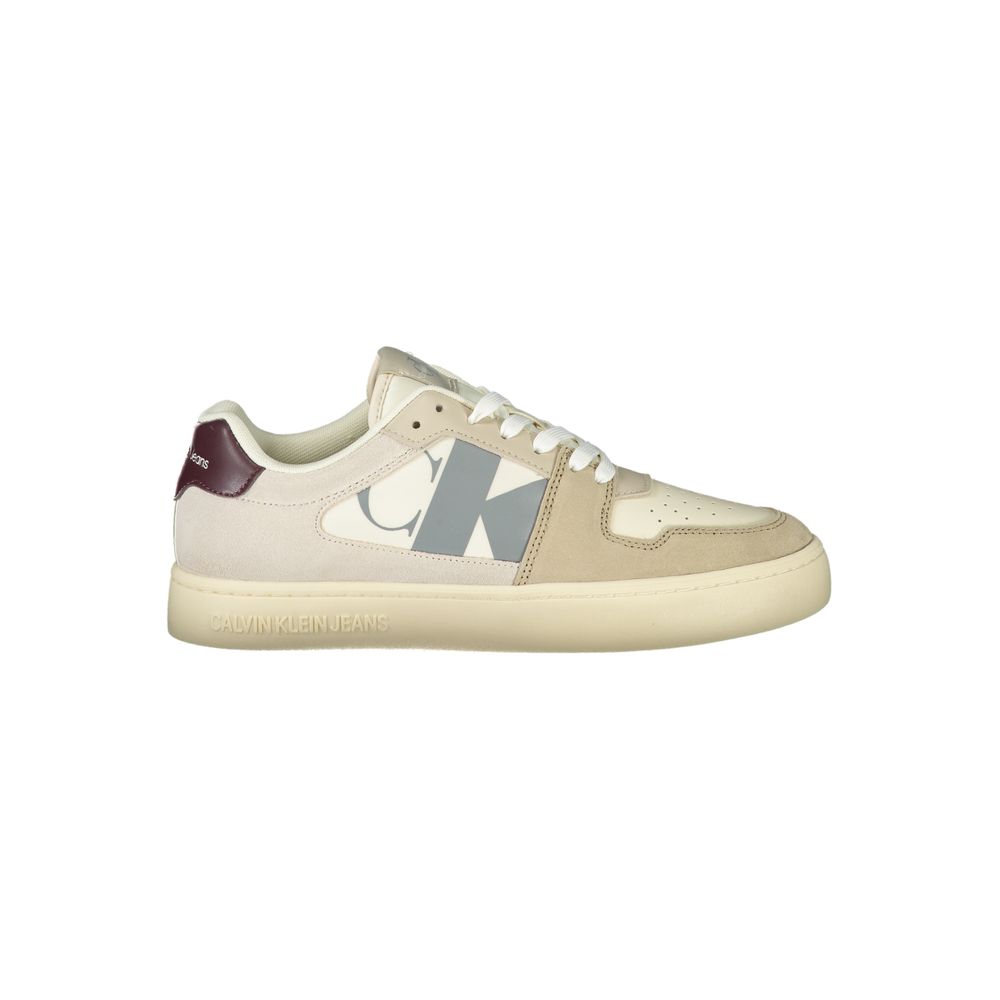 Calvin Klein Beige Polyurethane Men Sneaker | Regal Royce