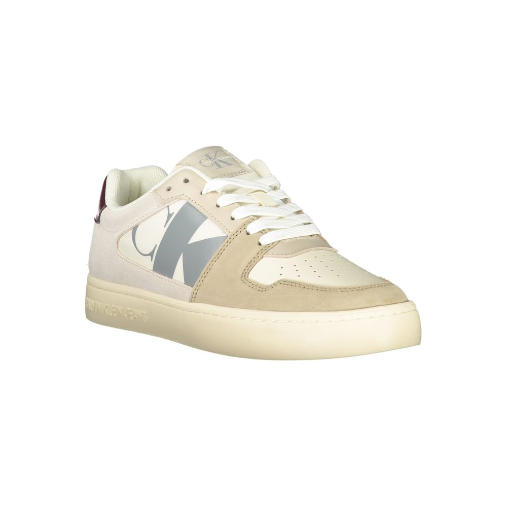 Calvin Klein Beige Polyurethane Men Sneaker | Regal Royce