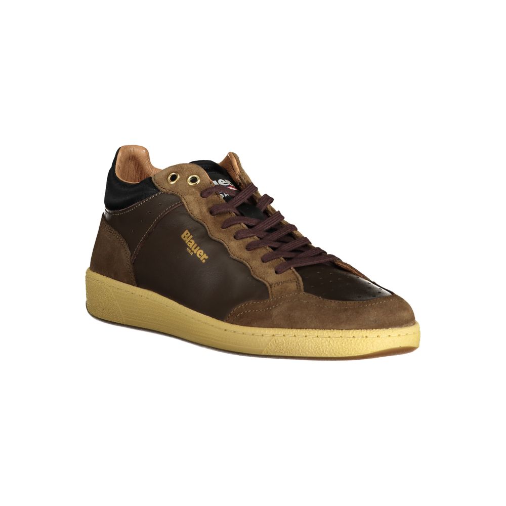 Blauer Marrone Leather Men Sneaker | Regal Royce