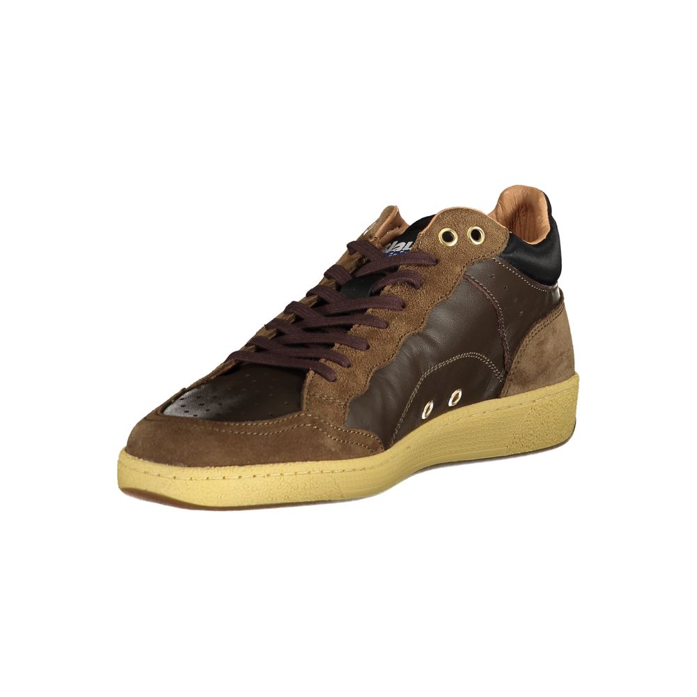 Blauer Marrone Leather Men Sneaker | Regal Royce