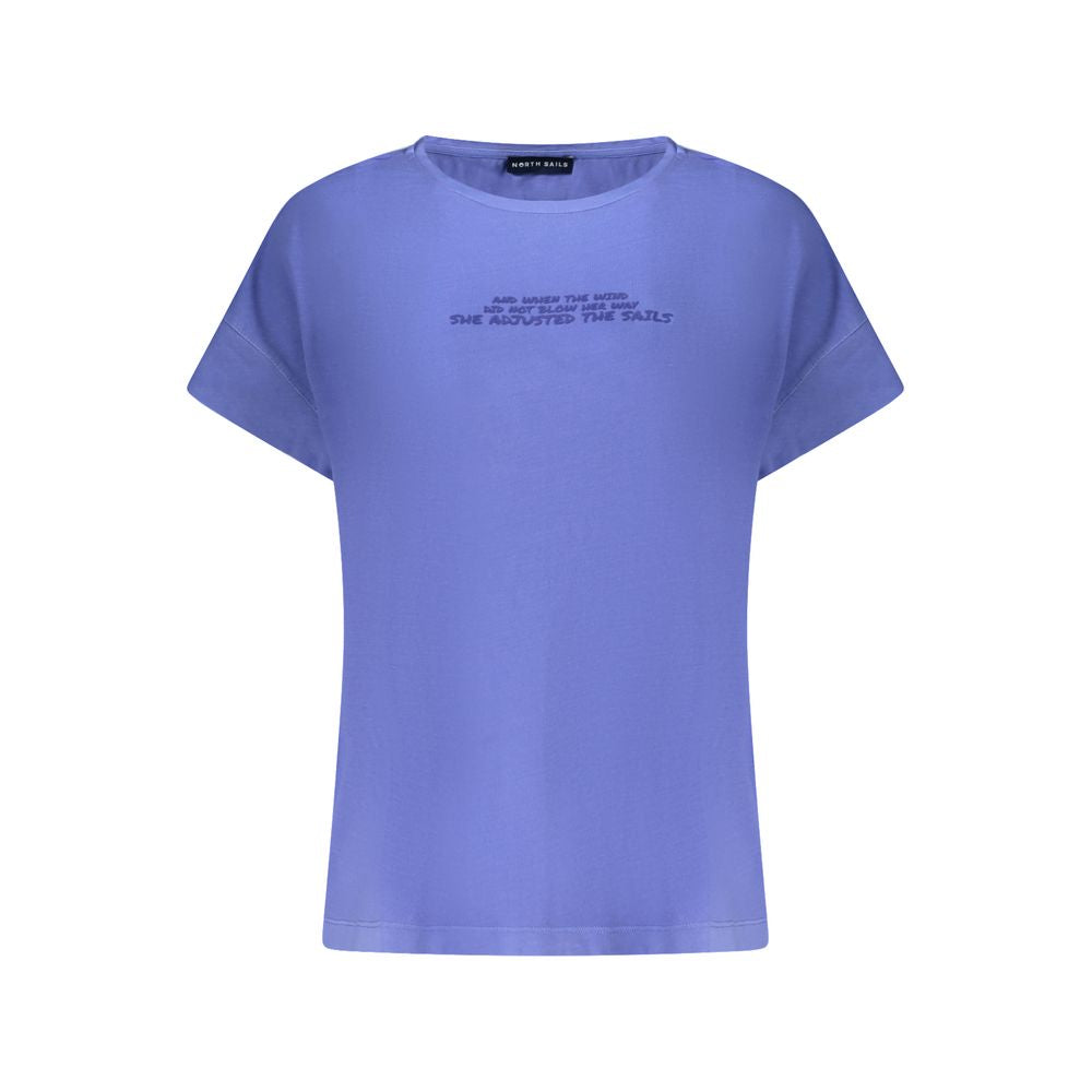 North Sails Blue Cotton Women T-Shirt | Regal Royce