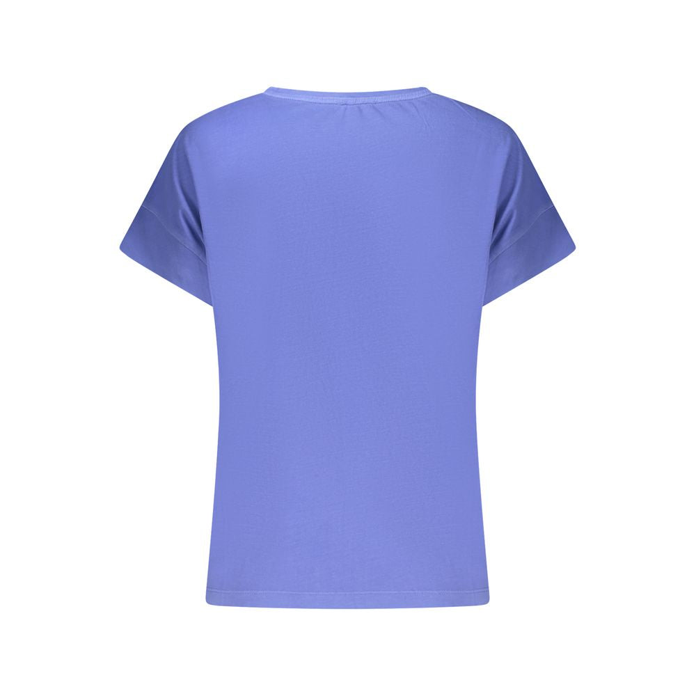 North Sails Blue Cotton Women T-Shirt | Regal Royce