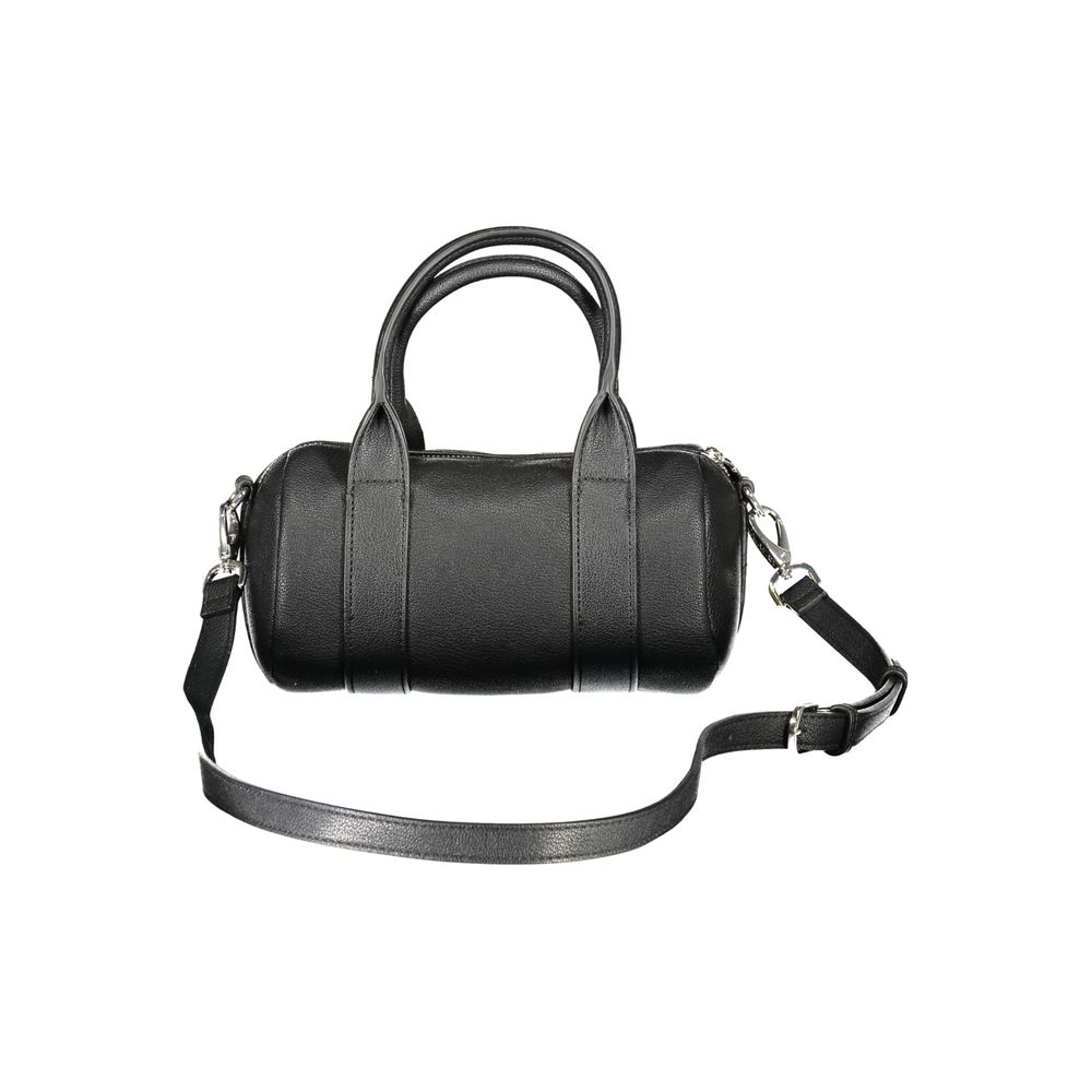 Mario Valentino Black Polyurethane Women Handbag | Regal Royce
