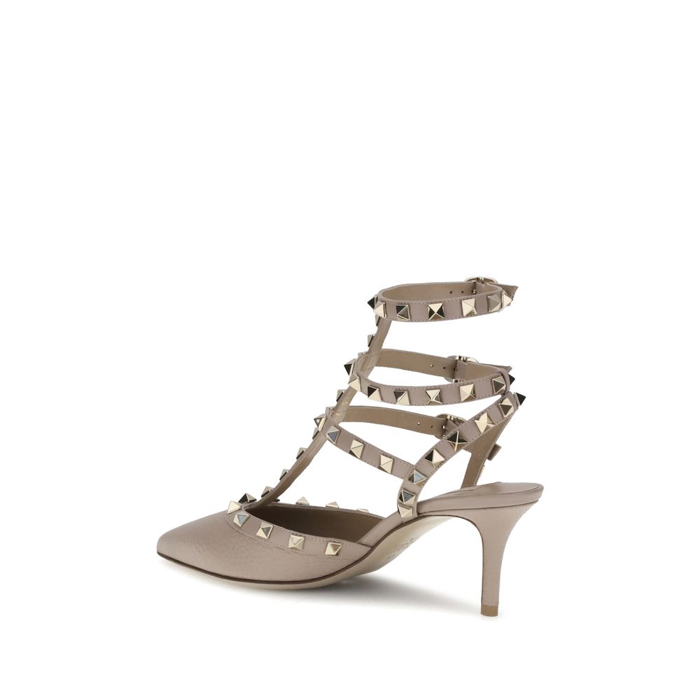 Valentino Garavani Gray Calf Leather Bos Taurus High Heel Pumps | Regal Royce