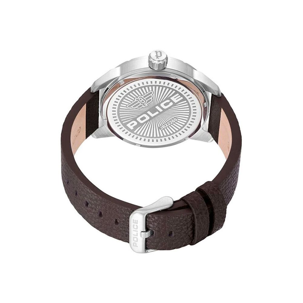 Police Brown Leather Dress Watch | Regal Royce