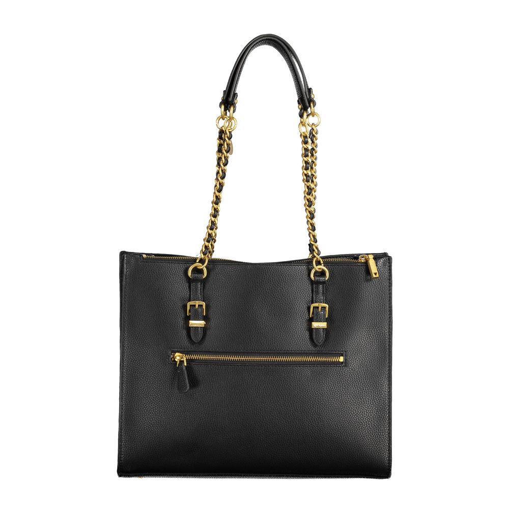 Guess Jeans Black Polyurethane Women Handbag | Regal Royce