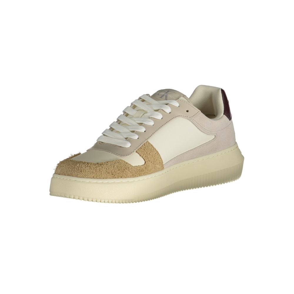Calvin Klein Beige Polyurethane Men Sneaker | Regal Royce