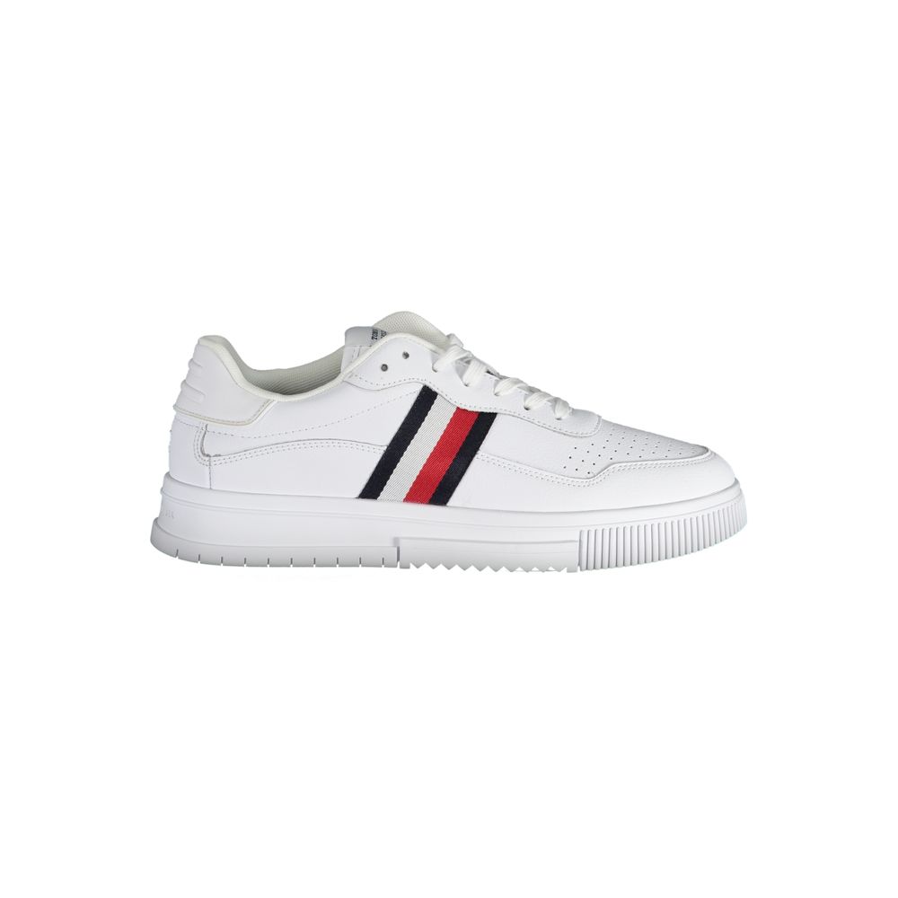 Tommy Hilfiger White Leather Men Sneaker | Regal Royce