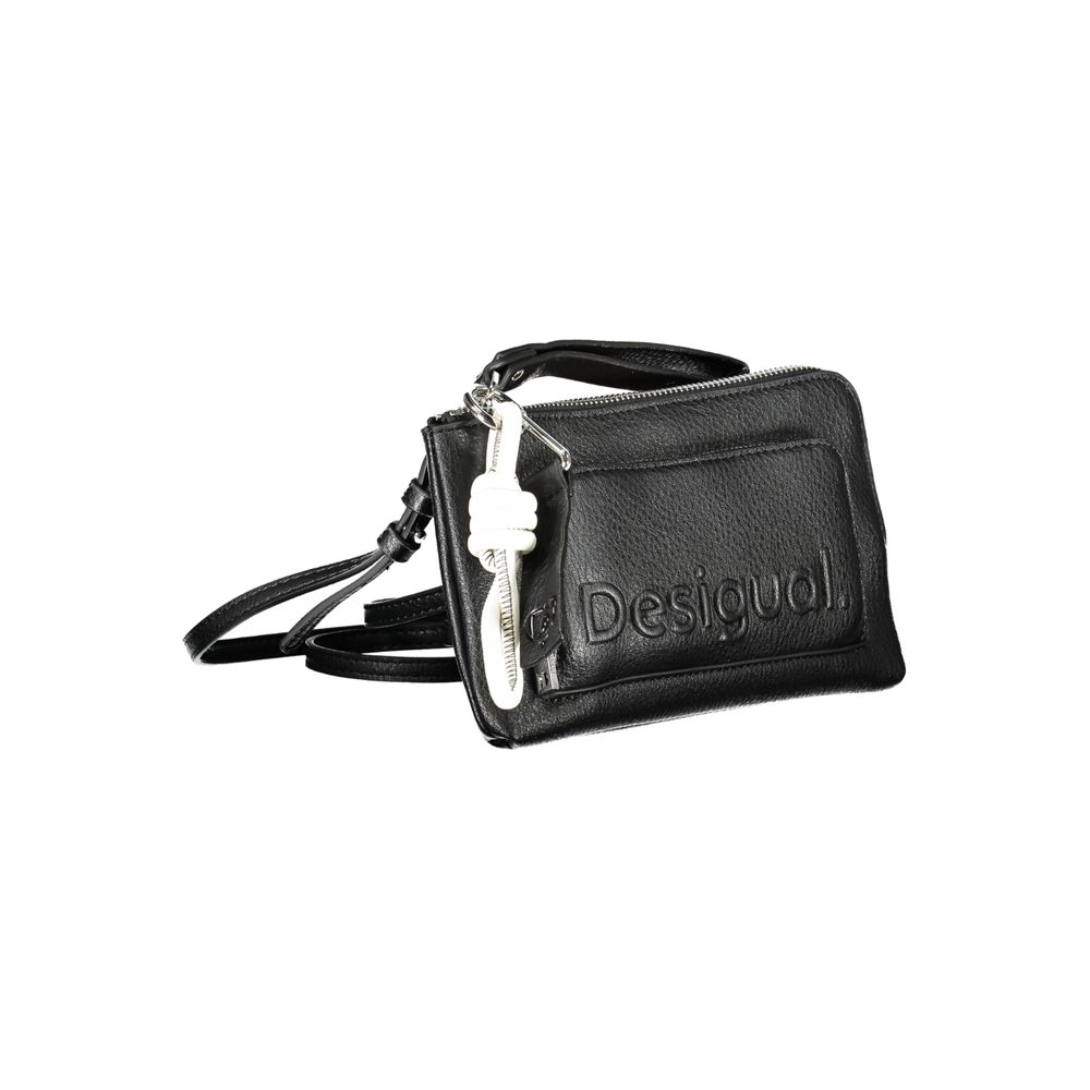 Desigual Black Faux Leather Women Shoulder Bag | Regal Royce