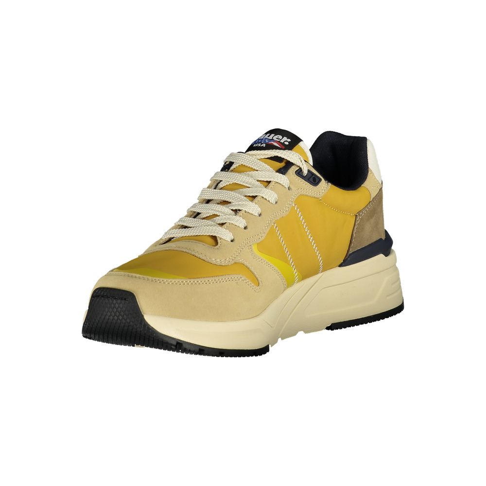 Blauer Beige Polyester Sneaker | Regal Royce