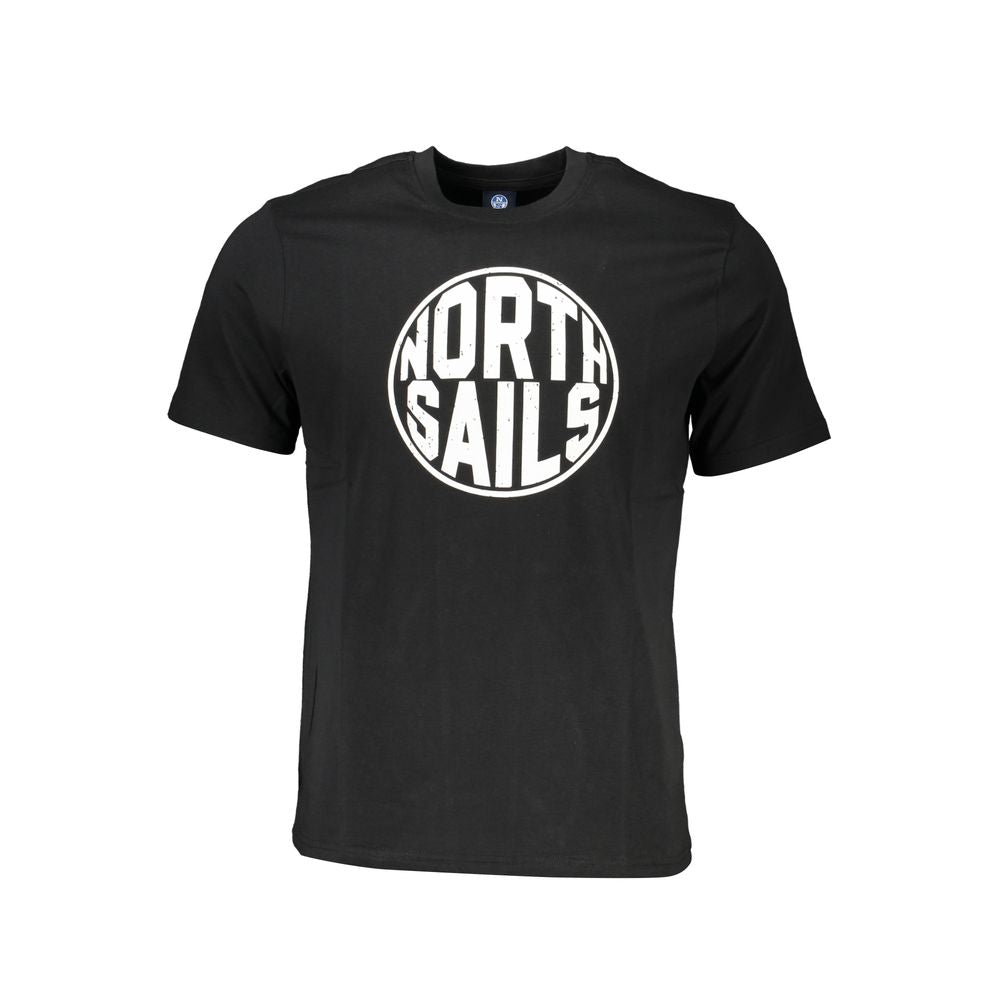 North Sails Black Cotton Men T-Shirt | Regal Royce