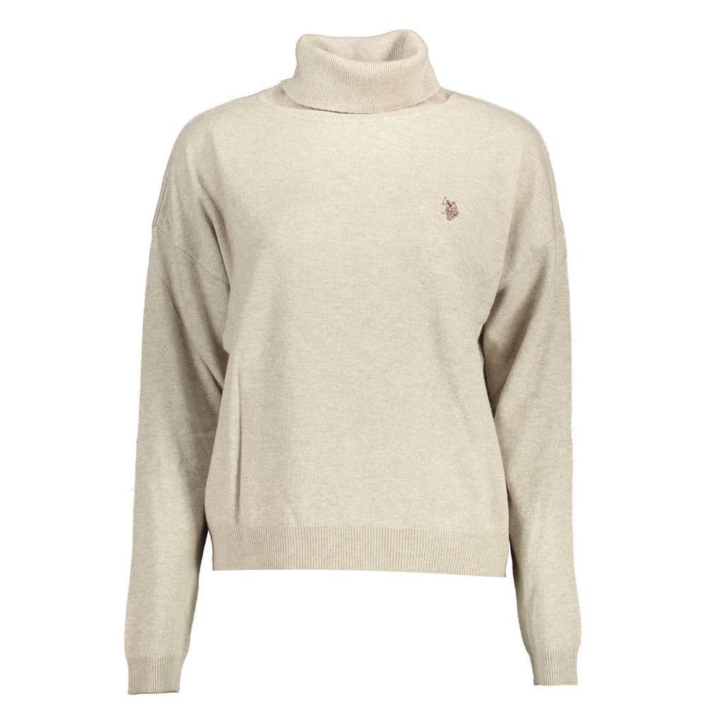 U.S. POLO ASSN. Beige Wool Women Sweater | Regal Royce