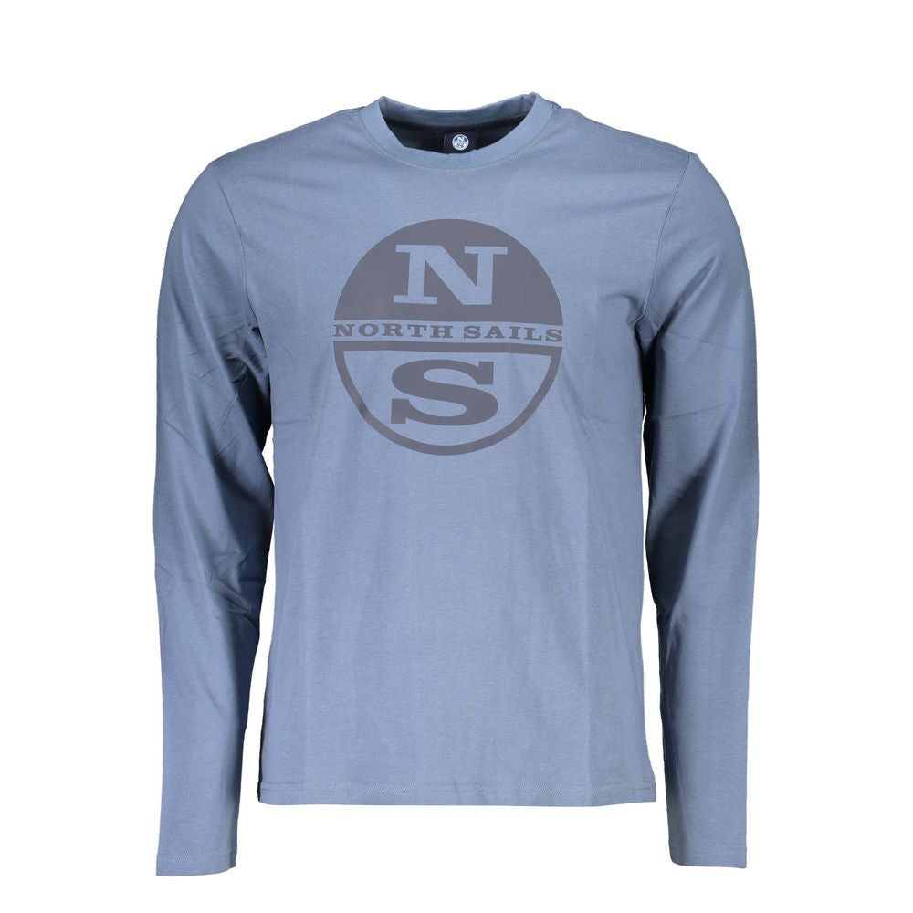 North Sails Blue Cotton Men T-Shirt | Regal Royce