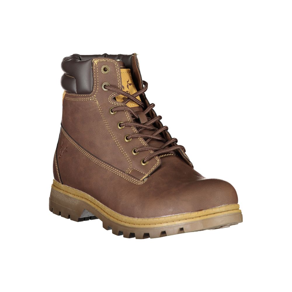 Carrera Marrone Poliestere Men Ankle Boot | Regal Royce