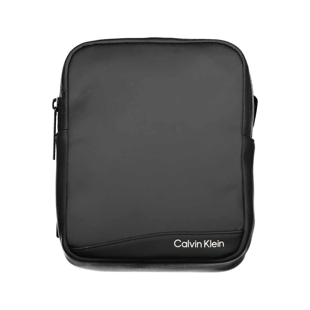 Calvin Klein Sleek Black Recycled Polyester Shoulder Bag | Regal Royce