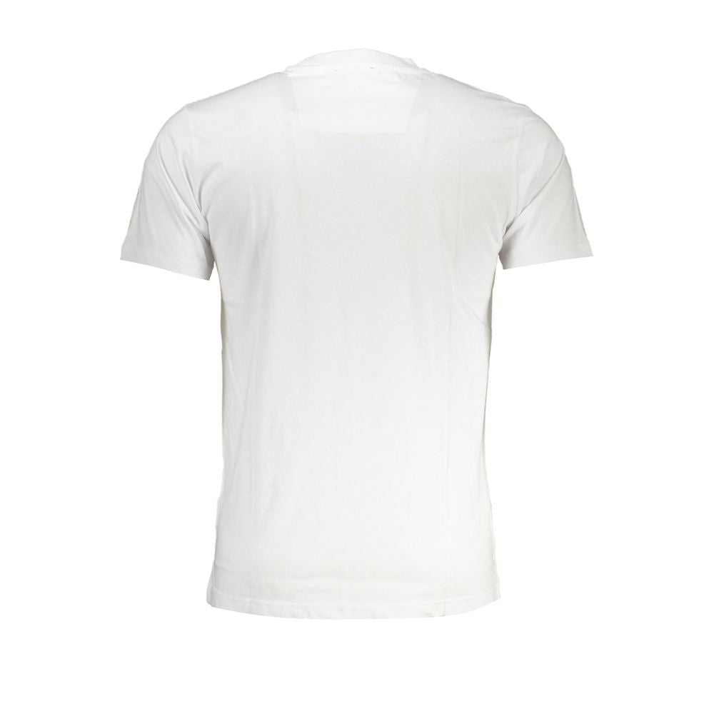 Cavalli Class Bianco Cotton Men T-Shirt | Regal Royce