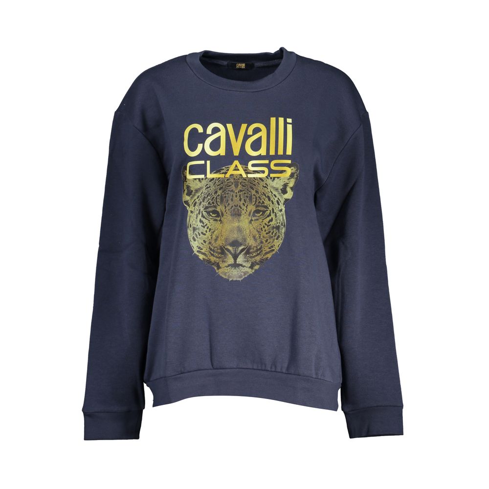 Cavalli Class Blue Polyester Women Sweatshirt | Regal Royce