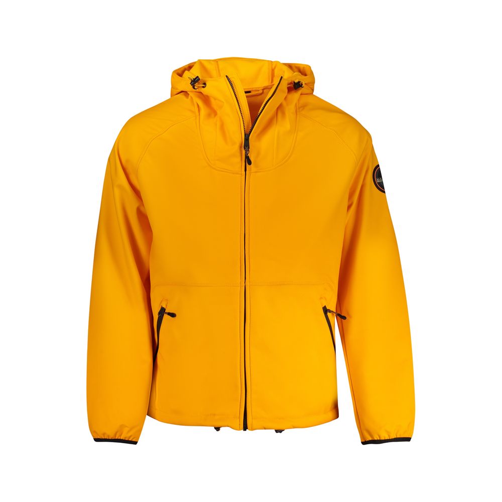 Napapijri Orange Recycled Polyester Men Jacket | Regal Royce