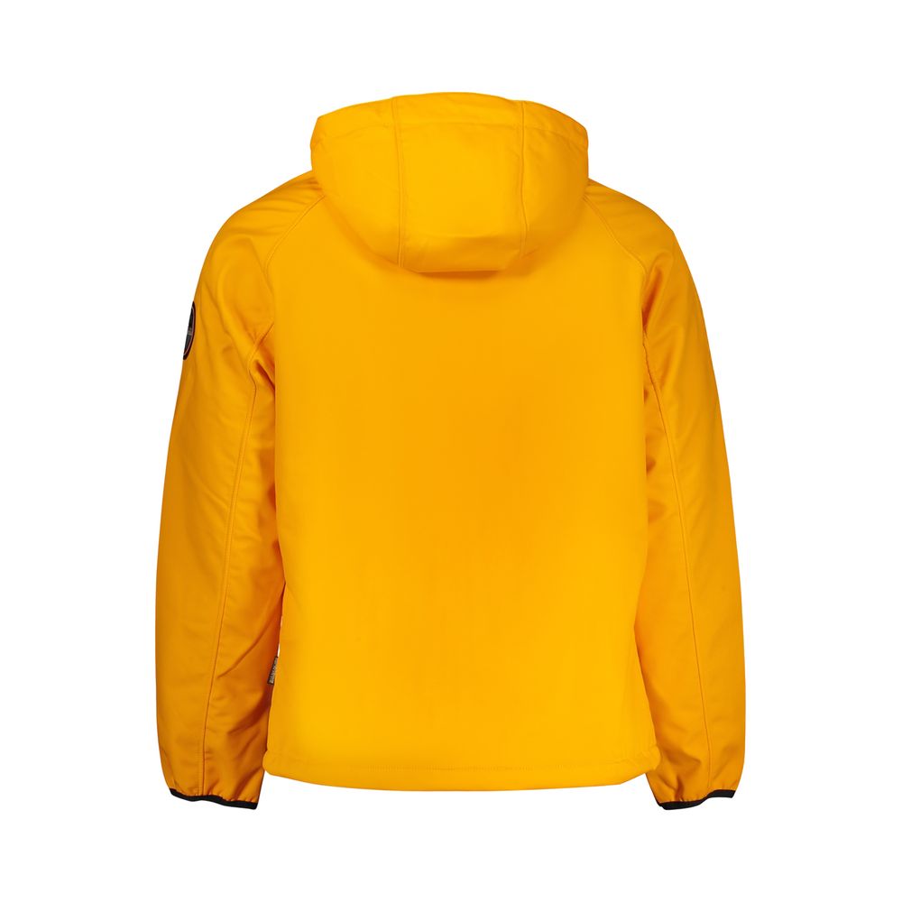 Napapijri Orange Recycled Polyester Men Jacket | Regal Royce