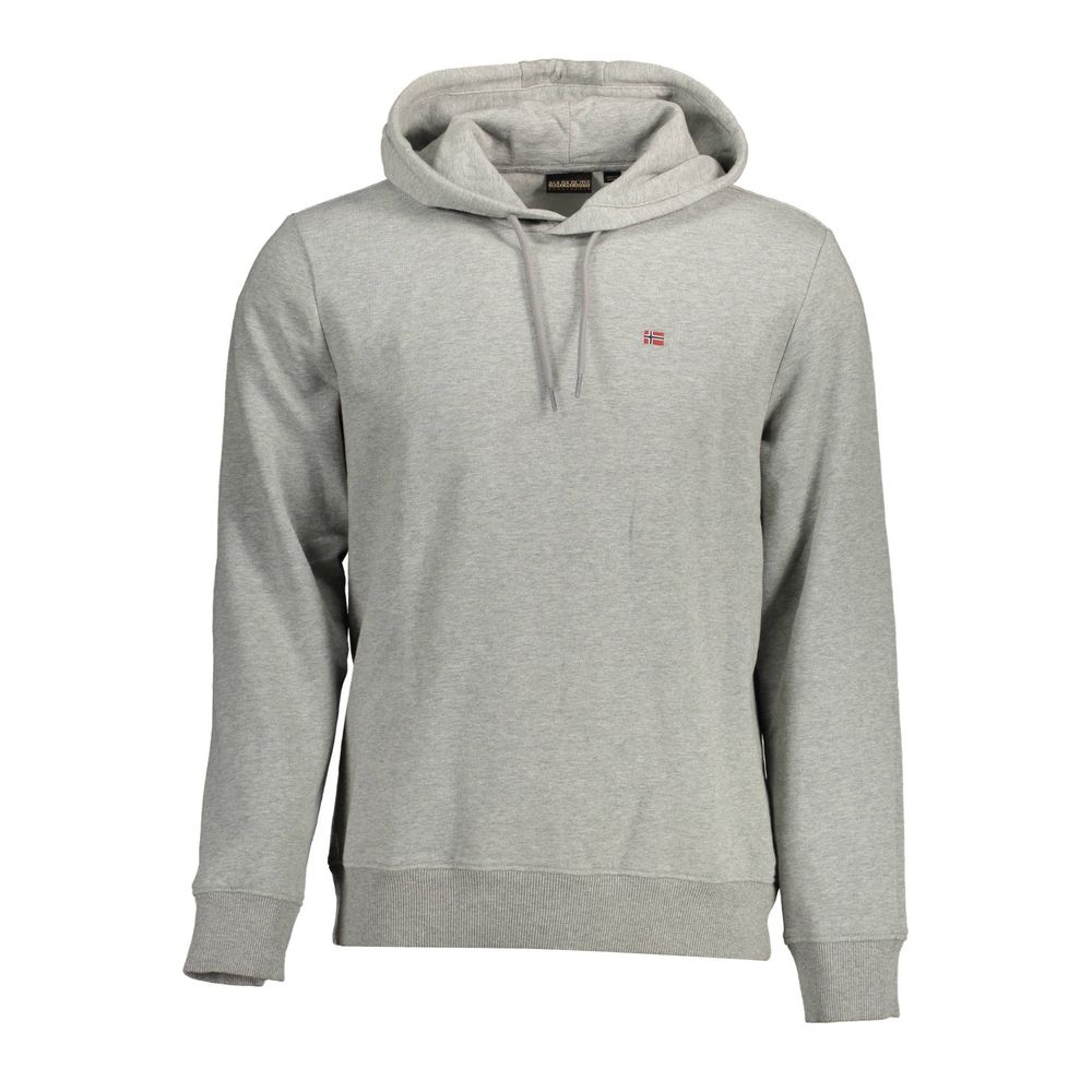 Napapijri Gray Cotton Men's Hoodie | Regal Royce