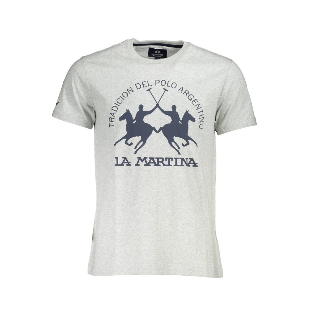 La Martina Grigio Cotton Men's T-Shirt | Regal Royce