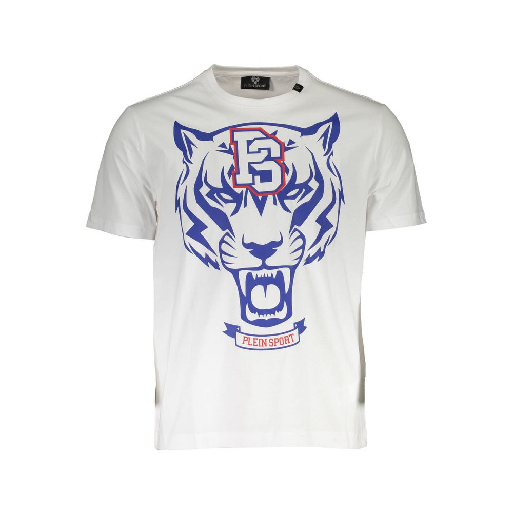 Plein Sport White Cotton Men's T-Shirt | Regal Royce