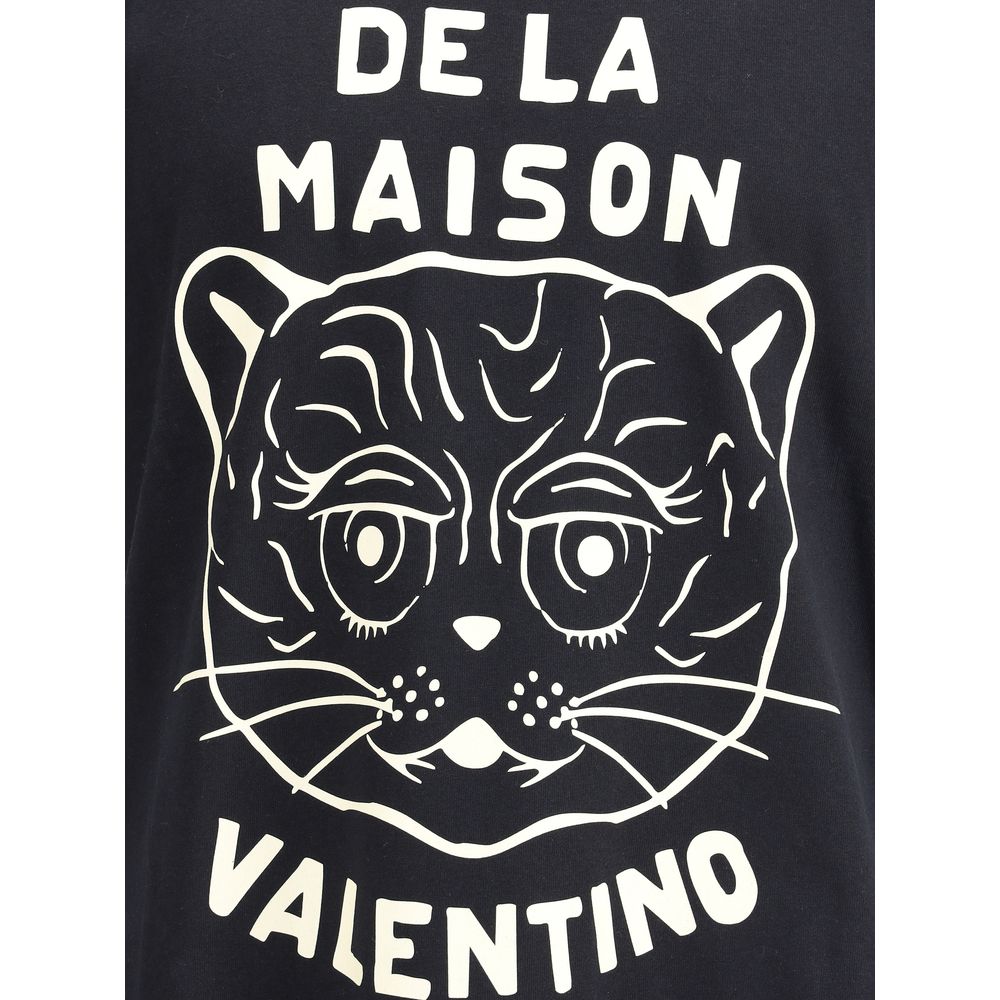 Valentino Black Cotton T-Shirt | Regal Royce