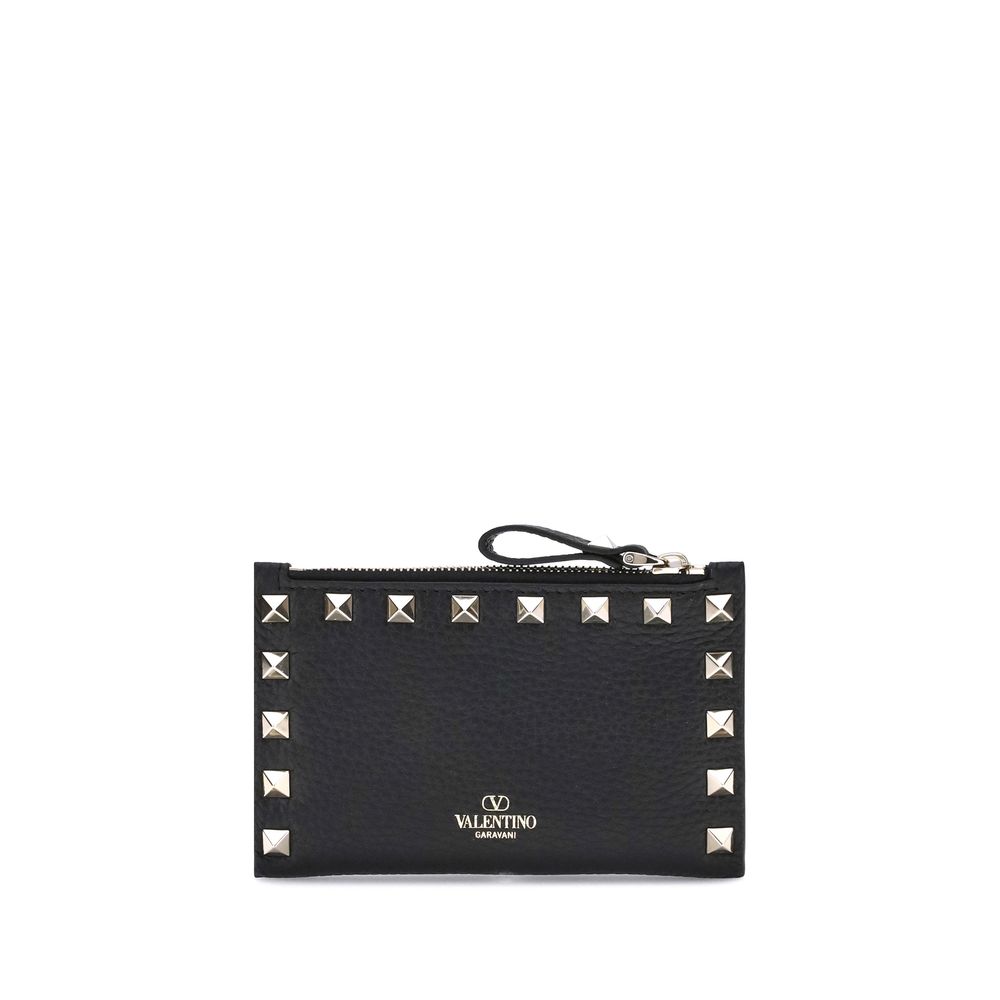 Valentino Garavani Black Calf Leather Bos Taurus Wallet | Regal Royce