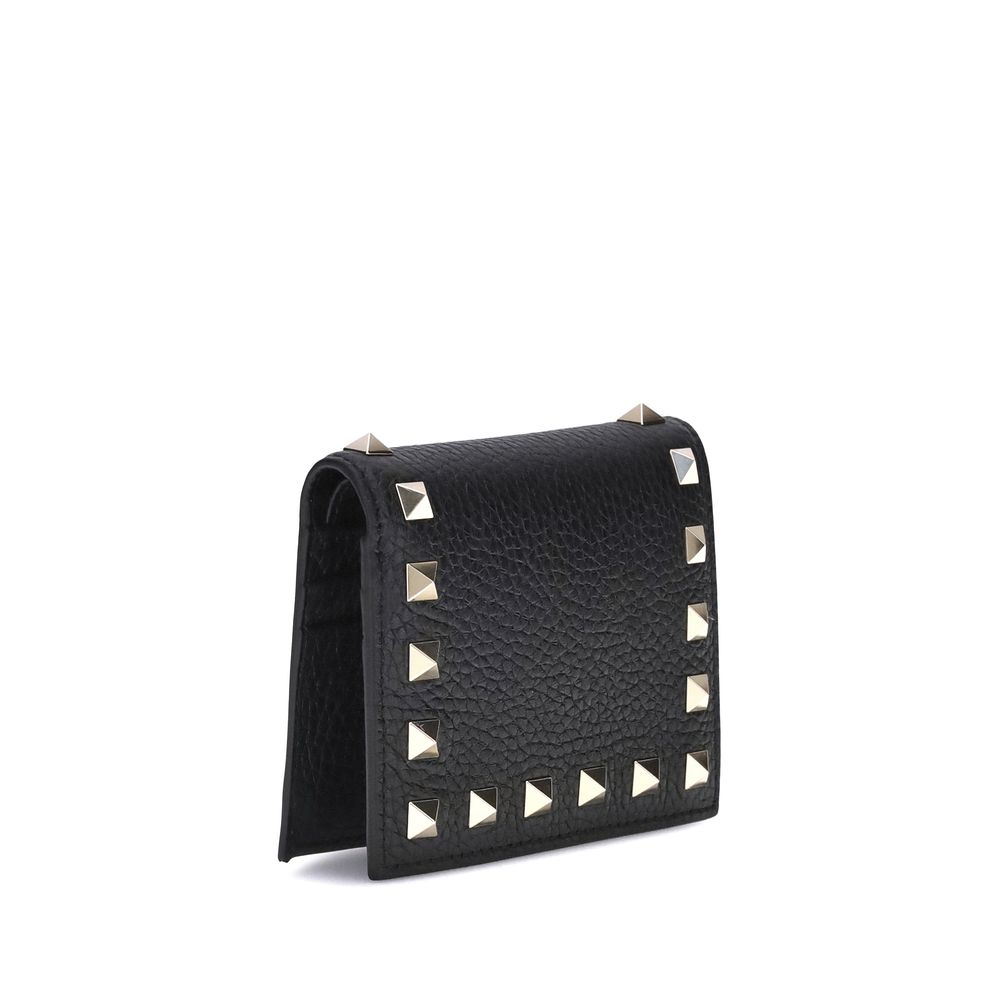 Valentino Garavani Black Calf Leather Bos Taurus Wallet | Regal Royce