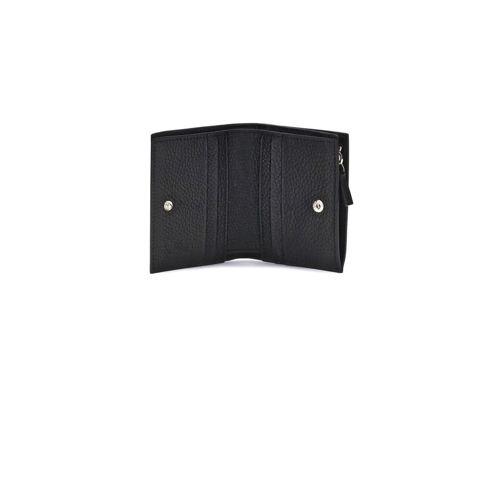 Valentino Garavani Black Calf Leather Bos Taurus Wallet | Regal Royce