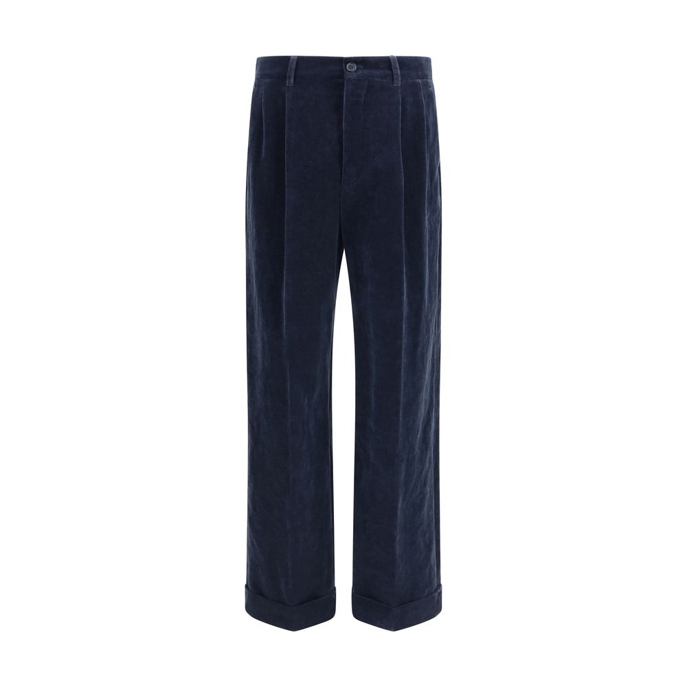 Valentino Blue Cotton Pants | Regal Royce