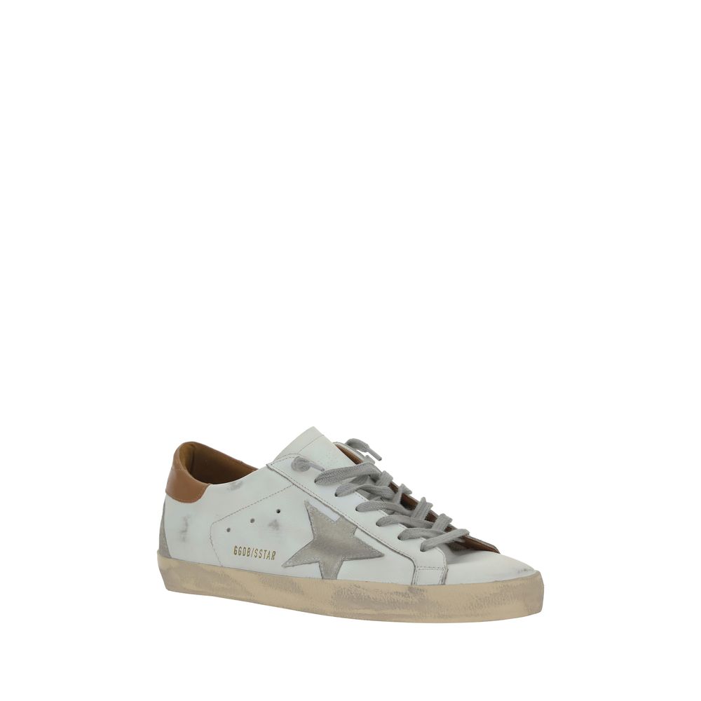 Golden Goose White Leather Superstar Sneakers | Regal Royce